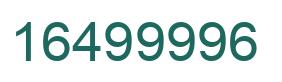 Number 16499996 green image