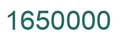 Number 1650000 green image