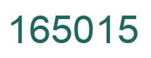 Number 165015 green image