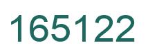 Number 165122 green image