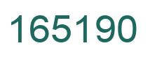 Number 165190 green image