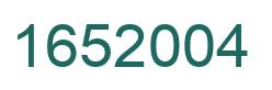 Number 1652004 green image