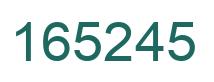 Number 165245 green image