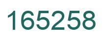 Number 165258 green image