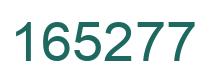 Number 165277 green image