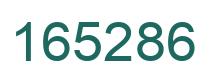 Number 165286 green image