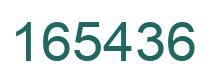 Number 165436 green image