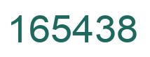 Number 165438 green image