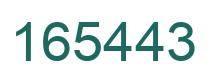 Number 165443 green image