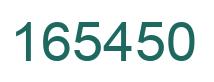 Number 165450 green image
