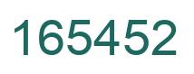 Number 165452 green image