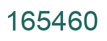 Number 165460 green image