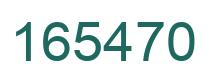 Number 165470 green image