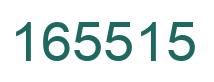 Number 165515 green image