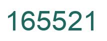 Number 165521 green image