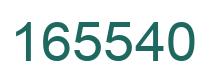 Number 165540 green image