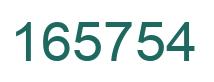 Number 165754 green image