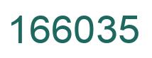 Number 166035 green image