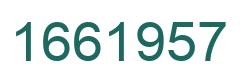 Número 1661957 imagen verde