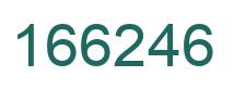 Number 166246 green image