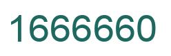 Number 1666660 green image