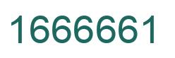 Number 1666661 green image