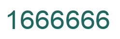 Número 1666666 imagen verde