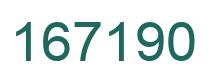 Number 167190 green image