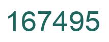 Number 167495 green image