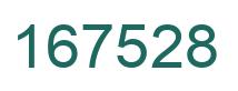 Number 167528 green image