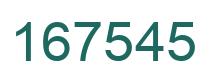Number 167545 green image