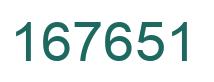 Number 167651 green image