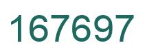 Number 167697 green image