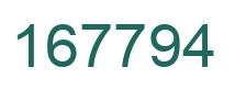 Number 167794 green image