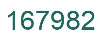 Number 167982 green image