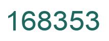 Number 168353 green image