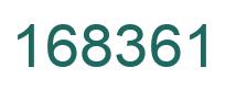 Number 168361 green image