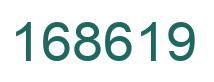 Number 168619 green image