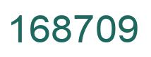 Number 168709 green image