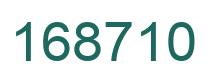Number 168710 green image
