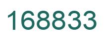 Number 168833 green image