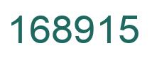 Number 168915 green image