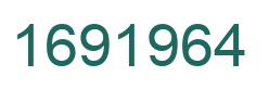Number 1691964 green image
