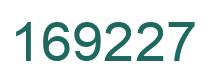 Number 169227 green image