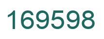 Number 169598 green image