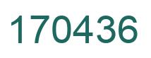 Number 170436 green image