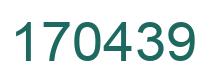 Number 170439 green image