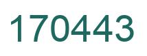Number 170443 green image