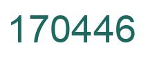Number 170446 green image