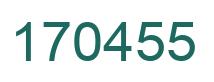 Number 170455 green image